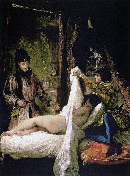 Eugene Delacroix Showing his Mistress oil painting image